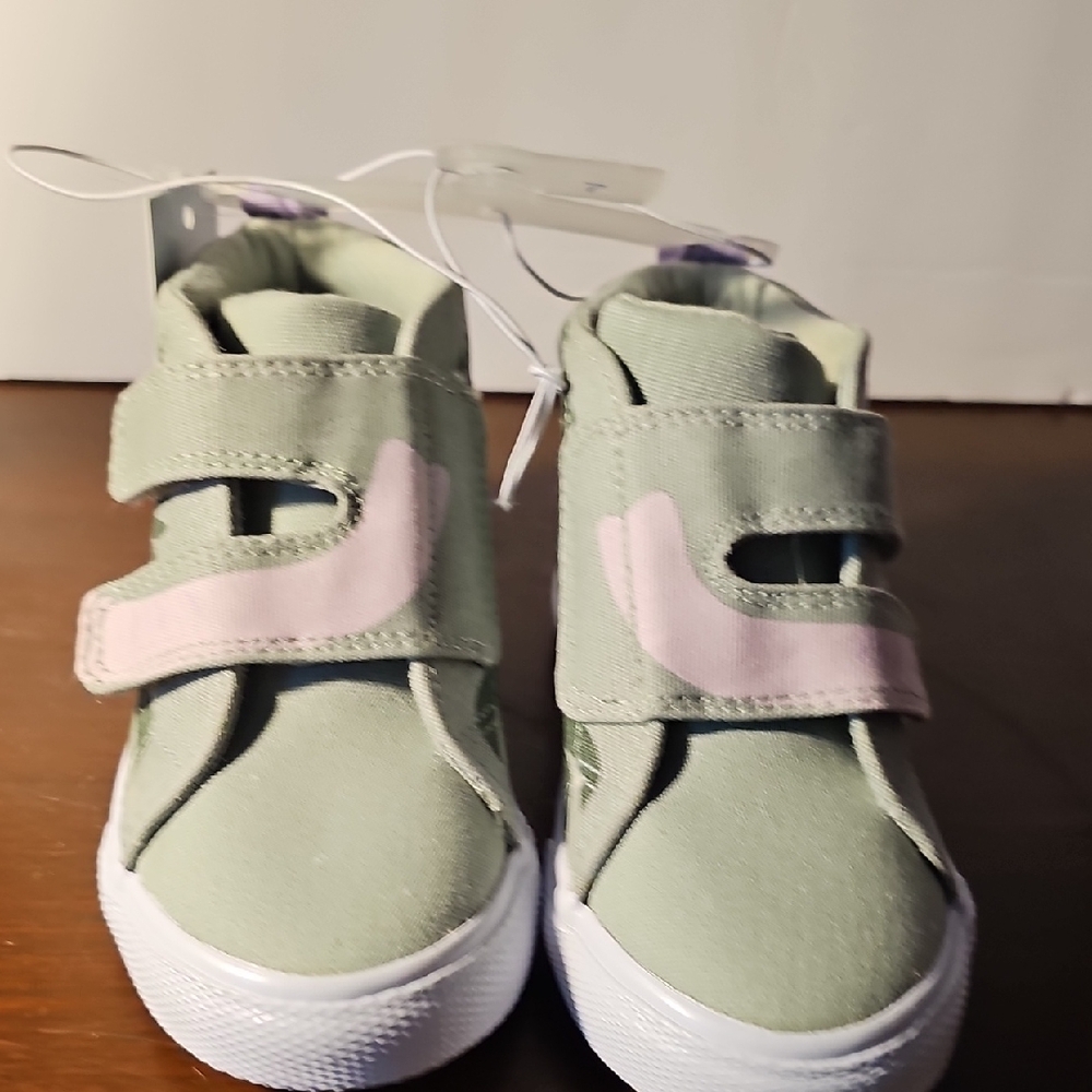 Converse Green and Pink Velcro Sneakers